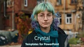  Presentation with personality - Slides consisting of captivating-portrait-of-a-young and a navy blue colored foreground