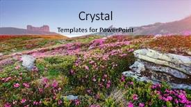 Presentation with sunlight - Colorful PPT layouts enhanced with captivating scene of the alpine backdrop and a  colored foreground