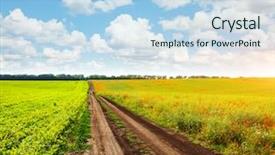  Presentation with springtime - Beautiful presentation theme featuring captivating scene of the countryside with white fluffy clouds fantastic and gorgeous day location rural place of ukraine europe wonderful springtime of wallpaper ecology concept beauty world backdrop and a light blue colored foreground