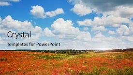  Presentation with springtime - Slide set consisting of captivating scene of the countryside with white fluffy clouds picturesque and gorgeous day location rural place of ukraine europe wonderful springtime of wallpaper ecology concept beauty world background and a light blue colored foreground