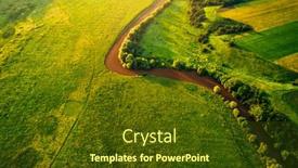  Presentation with earth eye - Beautiful PPT theme featuring captivating-scene-of-the-river backdrop and a tawny brown colored foreground