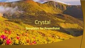  Presentation with pink beauty - Audience pleasing slide deck consisting of captivating-summer-scene-with-pink backdrop and a tawny brown colored foreground