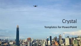  Presentation with beautiful scenery of kuala lumpur - PPT theme having captured - capturing beautiful kuala lumpur skyline background and a light blue colored foreground