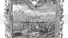  Presentation with engraving - Colorful presentation theme enhanced with capture-of-dendermonde-1706-vintage backdrop and a light gray colored foreground