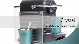  Presentation with machines - Colorful PPT theme enhanced with capuccino - color photo of a home backdrop and a light gray colored foreground