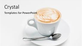  Presentation with cappuccino - Slide deck consisting of capuccino - cup of cappuccino background and a white colored foreground