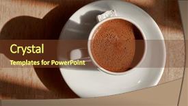  Presentation with coffee cup diary - Presentation having capuccino - cup of turkish coffee background and a tawny brown colored foreground