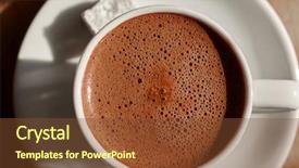  Presentation with coffee cup - Presentation theme enhanced with capuccino - cup of turkish coffee background and a tawny brown colored foreground