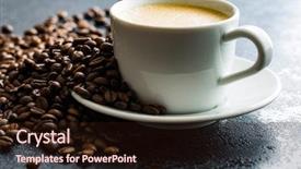  Presentation with cappuccino - Amazing PPT theme having capuccino - hot coffee cappuccino and coffee backdrop and a  colored foreground