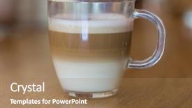 Presentation with cappuccino - Amazing presentation design having capuccino - italian cappuccino coffee served backdrop and a coral colored foreground