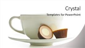  Presentation with coffee and sweet chocolate brownies - Colorful PPT layouts enhanced with capuccino - sweet chocolate pralines with coffee backdrop and a white colored foreground