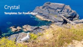  Presentation with fort - Presentation theme featuring capucin-fort-crozon-in-brittany background and a teal colored foreground