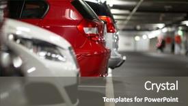  Presentation with garage car - Presentation design having car - underground parking garage shallow dof background and a dark gray colored foreground