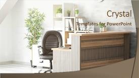  Presentation with office desk reception - Cool new theme with car acce - empty reception desk indoors backdrop and a cream colored foreground