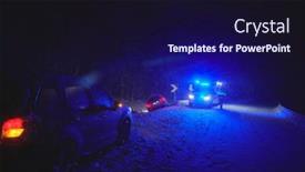  Presentation with accident - Cool new theme with car-accident-on-slippery-winter backdrop and a wine colored foreground