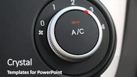  Presentation with car air conditioning - Presentation design consisting of car air conditioner button background and a dark gray colored foreground