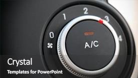  Presentation with car air conditioning - PPT layouts having car air conditioner button background and a dark gray colored foreground