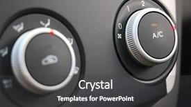  Presentation with car air conditioning - Audience pleasing slide deck consisting of car air conditioner button backdrop and a dark gray colored foreground