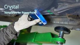  Presentation with conditioner - Slides featuring car air-conditioner servicing detection background and a ocean colored foreground