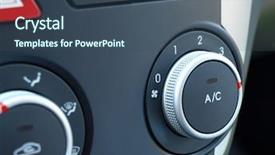  Presentation with air conditioning - Presentation design featuring car air conditioning - condition control background and a ocean colored foreground