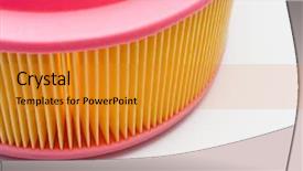  Presentation with filter - Presentation enhanced with car air filter close-up background and a gold colored foreground