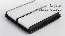  Presentation with air filtration - Slide set featuring car air filter isolated background and a white colored foreground