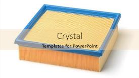  Presentation with filter - Cool new presentation theme with car-air-filter-isolated backdrop and a blonde colored foreground