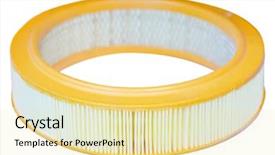  Presentation with air filtration - Audience pleasing slide deck consisting of car air filter isolated backdrop and a blonde colored foreground