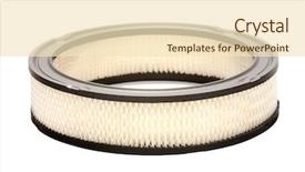  Presentation with air filtration - PPT theme featuring car air filter isolated background and a lemonade colored foreground