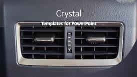  Presentation with airflow - PPT theme featuring car-air-vents-providing-airflow background and a gray colored foreground