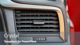  Presentation with airflow - Presentation design with car-air-vents-providing-airflow background and a gray colored foreground