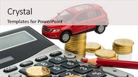  Presentation with car service - Presentation with car and calculator rising costs background and a lemonade colored foreground