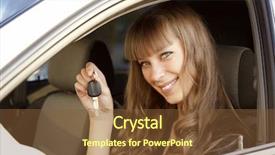  Presentation with car key - PPT theme featuring car and showing the key background and a tawny brown colored foreground