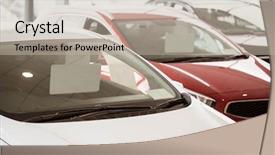  Presentation with car - Beautiful theme featuring car at new car showroom backdrop and a mint green colored foreground
