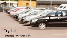  Presentation with car - Cool new theme with car at new car showroom backdrop and a soft green colored foreground