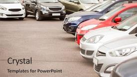  Presentation with japanese new year above view - Slides consisting of car at new car showroom background and a  colored foreground