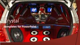  Presentation with audio visual - Slides consisting of car-audio-visual-system background and a  colored foreground