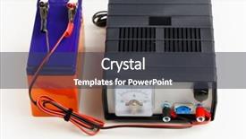  Presentation with battery - Presentation enhanced with car auto battery charger white background and a dark gray colored foreground