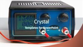  Presentation with battery - Amazing presentation theme having car auto battery charger white backdrop and a ocean colored foreground