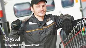  Presentation with mechanic car service repair maintenance - Presentation theme enhanced with car auto repair or maintenance background and a  colored foreground