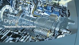  Presentation with automotive - Theme enhanced with car-automotive-transmission-gearbox-background and a teal colored foreground
