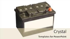  Presentation with accumulator - Audience pleasing slides consisting of car battery - image of an accumulator backdrop and a lemonade colored foreground