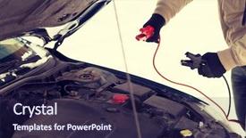  Presentation with vehicle - Audience pleasing theme consisting of car battery - transportation winter and vehicle concept backdrop and a wine colored foreground