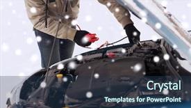  Presentation with transportation - Amazing PPT layouts having car battery - transportation winter people and vehicle backdrop and a ocean colored foreground