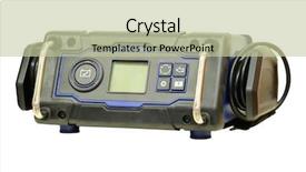  Presentation with acid - Slide deck consisting of car battery charger isolated background and a  colored foreground