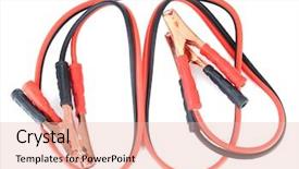  Presentation with electric car charging battery cells - Presentation design consisting of nebula background with stars starry background and a wine colored foreground