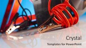  Presentation with battery - Cool new presentation theme with car battery with two jumper backdrop and a lemonade colored foreground