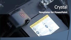  Presentation with battery - PPT layouts with car battery background and a ocean colored foreground