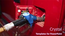  Presentation with pump - PPT layouts featuring car-being-filled-with-unleaded background and a wine colored foreground