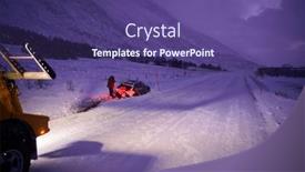  Presentation with car accident - Amazing presentation theme having car-being-towed-after-accident backdrop and a violet colored foreground